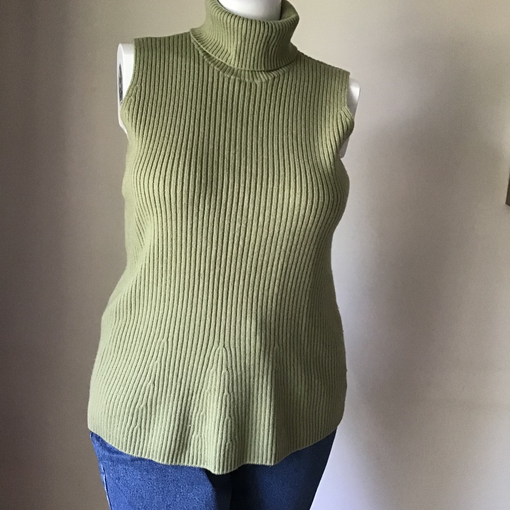 Rena Rowan %100 Merino Wool sleeveless sweater
